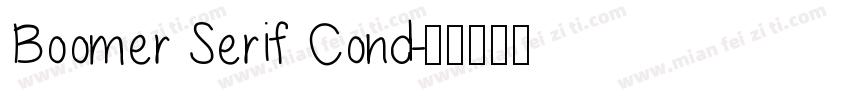 Boomer Serif Cond字体转换